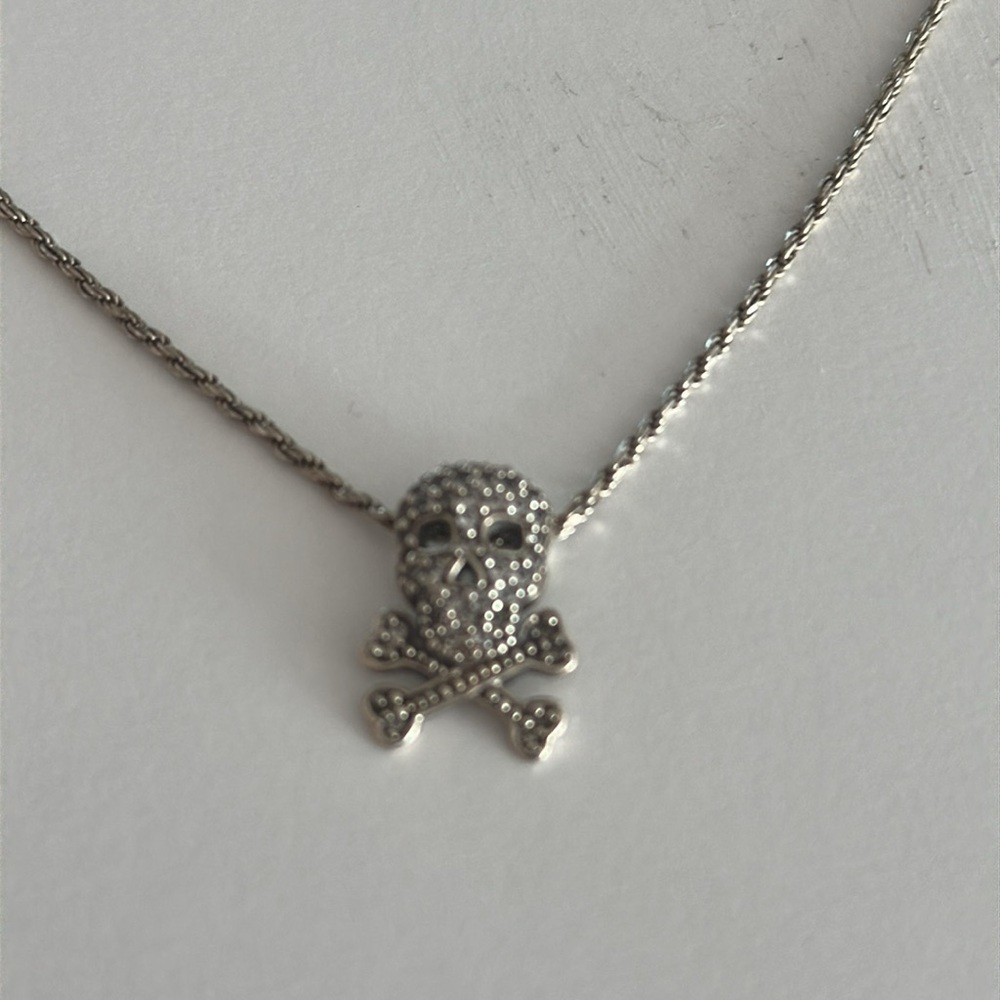 Skull necklace 925 cubic zirconia - Picture 5 of 10